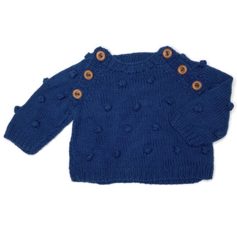 JuneBee Baby Handmade Popcorn Pullover Sweater